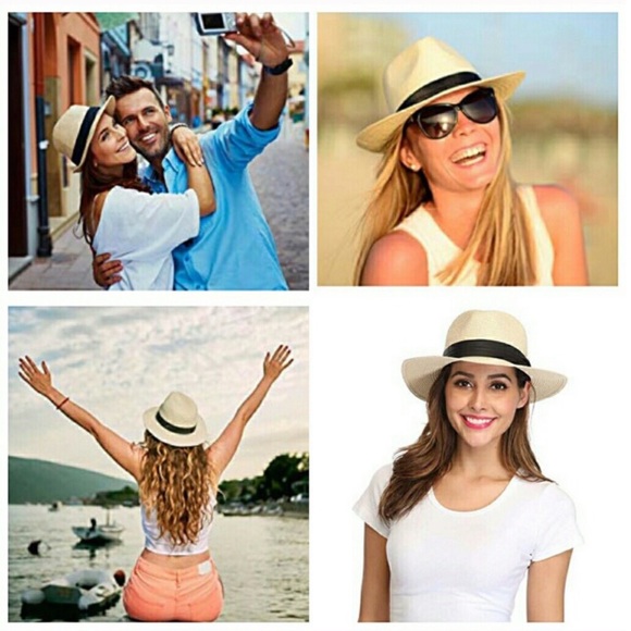 Beige Panama Women Sun Hat High Quality - Picture 3 of 7